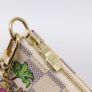 LOUIS VUITTON Damier Azur Vivienne Mini Pochette Pouch N60487 LV Auth 202478M-9