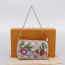 LOUIS VUITTON Damier Azur Vivienne Mini Pochette Pouch N60487 LV Auth 202478M-12