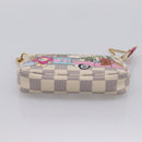LOUIS VUITTON Damier Azur Vivienne Mini Pochette Pouch N60487 LV Auth 202478M-5