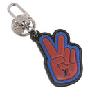 LOUIS VUITTON Porte Cles College LV League Peace Out Red M62753 LV Auth 202479A-1