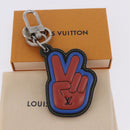 LOUIS VUITTON Porte Cles College LV League Peace Out Red M62753 LV Auth 202479A-10