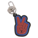 LOUIS VUITTON Porte Cles College LV League Peace Out Red M62753 LV Auth 202479A-2