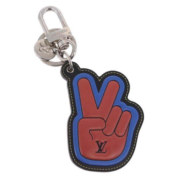 LOUIS VUITTON Porte Cles College LV League Peace Out Red M62753 LV Auth 202479A