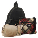 Vivienne Westwood Bag Nylon Leather Canvas 3 Set Black Beige Red Auth 202481-1