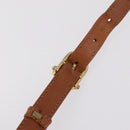 CELINE Macadam Canvas Shoulder Bag PVC Leather Brown Gold Auth 202490-9