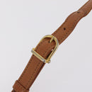 CELINE Macadam Canvas Shoulder Bag PVC Leather Brown Gold Auth 202490-15