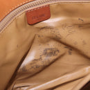 CELINE Macadam Canvas Shoulder Bag PVC Leather Brown Gold Auth 202490-10