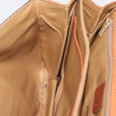 CELINE Macadam Canvas Shoulder Bag PVC Leather Brown Gold Auth 202490-28