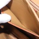 CELINE Macadam Canvas Shoulder Bag PVC Leather Brown Gold Auth 202490-29
