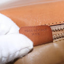 CELINE Macadam Canvas Shoulder Bag PVC Leather Brown Gold Auth 202490-12