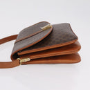 CELINE Macadam Canvas Shoulder Bag PVC Leather Brown Gold Auth 202490-4