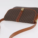 CELINE Macadam Canvas Shoulder Bag PVC Leather Brown Gold Auth 202490-6
