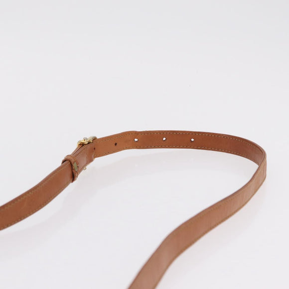 CELINE Macadam Canvas Shoulder Bag PVC Leather Brown Gold Auth 202490