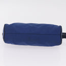 PRADA Shoulder Bag Nylon Blue Gold Auth 202491-6