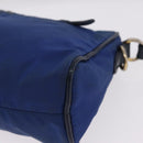 PRADA Shoulder Bag Nylon Blue Gold Auth 202491-18