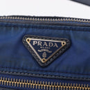 PRADA Shoulder Bag Nylon Blue Gold Auth 202491-21