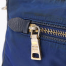 PRADA Shoulder Bag Nylon Blue Gold Auth 202491-23
