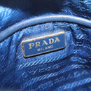 PRADA Shoulder Bag Nylon Blue Gold Auth 202491-24