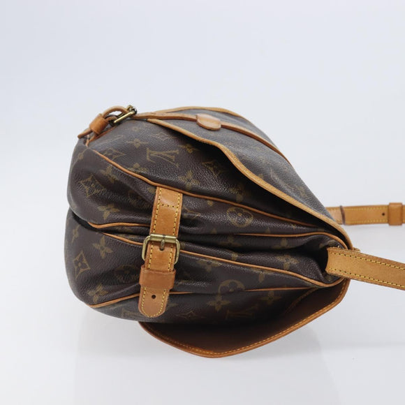 LOUIS VUITTON Monogram Saumur 30 Shoulder Bag M42256 LV Auth 202493