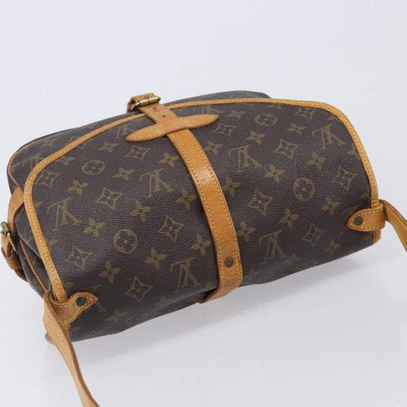 LOUIS VUITTON Monogram Saumur 30 Shoulder Bag M42256 LV Auth 202493