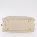Miu Miu Hand Bag Leather White Gold Auth 202495-6