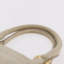 Miu Miu Hand Bag Leather White Gold Auth 202495-9