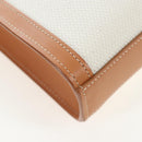 CELINE Vertical Mini Hand Bag Canvas 2way Beige Auth 202496M-19
