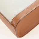 CELINE Vertical Mini Hand Bag Canvas 2way Beige Auth 202496M-20