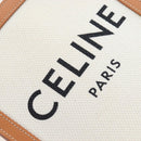 CELINE Vertical Mini Hand Bag Canvas 2way Beige Auth 202496M-23