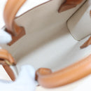 CELINE Vertical Mini Hand Bag Canvas 2way Beige Auth 202496M-10