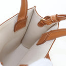 CELINE Vertical Mini Hand Bag Canvas 2way Beige Auth 202496M-25