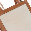 CELINE Vertical Mini Hand Bag Canvas 2way Beige Auth 202496M-3