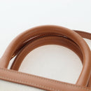 CELINE Vertical Mini Hand Bag Canvas 2way Beige Auth 202496M-14