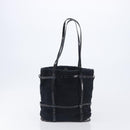 Salvatore Ferragamo Hand Bag Leather Pile 2 Set Black Auth 202497-12