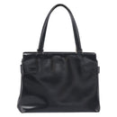 Salvatore Ferragamo Hand Bag Leather Pile 2 Set Black Auth 202497-3