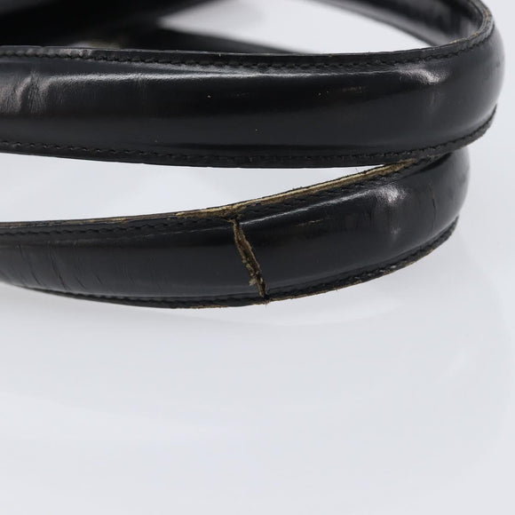 Salvatore Ferragamo Hand Bag Leather Pile 2 Set Black Auth 202497