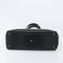 Salvatore Ferragamo Hand Bag Leather Pile 2 Set Black Auth 202497-8