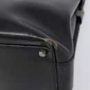 Salvatore Ferragamo Hand Bag Leather Pile 2 Set Black Auth 202497-9