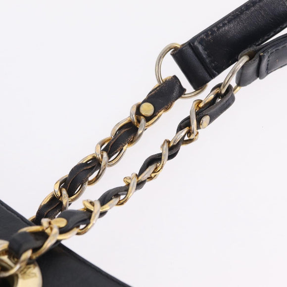 MCM Vicetos Logogram Chain Tote Bag PVC Leather White Gold Auth 202498
