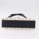 MCM Vicetos Logogram Chain Tote Bag PVC Leather White Gold Auth 202498-6