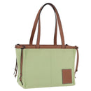 LOEWE Cushion Tote Bag Canvas Green Auth 202499A-1