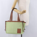 LOEWE Cushion Tote Bag Canvas Green Auth 202499A-25