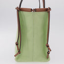 LOEWE Cushion Tote Bag Canvas Green Auth 202499A-4