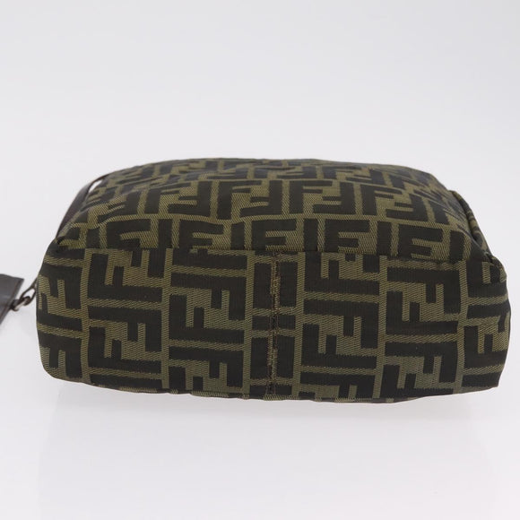 FENDI Zucca Canvas Hand Bag Black Brown Auth 202501