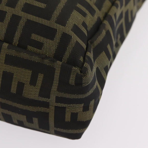 FENDI Zucca Canvas Hand Bag Black Brown Auth 202501
