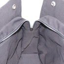 HERMES Her Line MM Hand Bag Canvas Gray Silver Auth 202502A-19