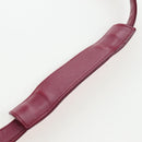 CELINE Trapeze Hand Bag Leather 2way Bordeaux Gold Auth 202503A-16