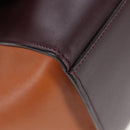 CELINE Trapeze Hand Bag Leather 2way Bordeaux Gold Auth 202503A-17