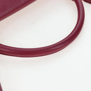 CELINE Trapeze Hand Bag Leather 2way Bordeaux Gold Auth 202503A-7