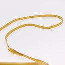 Miu Miu Matelasse Shoulder Bag Leather 2way Yellow Gold Auth 202504A-14